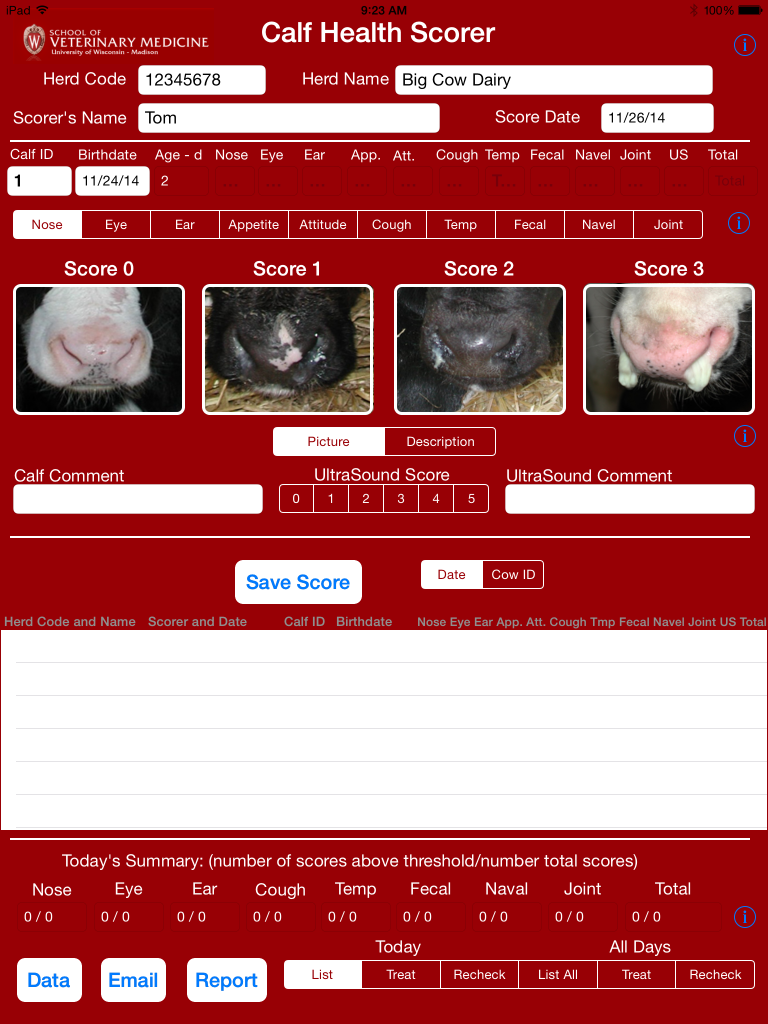 Calf Health Scoring App